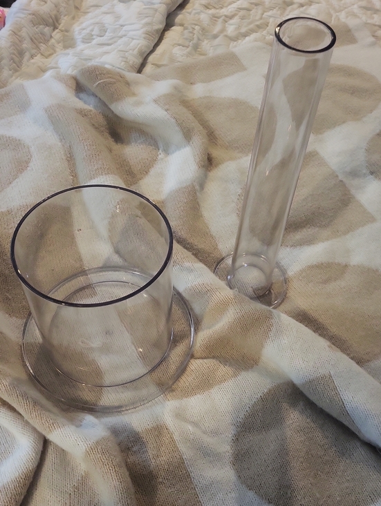 Other - NEW! Clear Acrylic Cylinder Scrunchie Holder & Make-up Beauty Storage Set